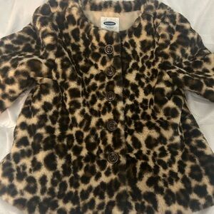 Old Navy Animal Print Faux Fur Coat
